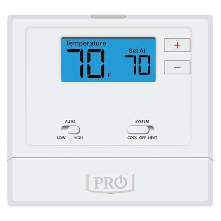 Pro1 Iaq Wireless Thermostat, 2 Heat Pump or 1 Conventional H 1 C, Wall Mount, Hardwired/Battery, 24VAC T631W-2