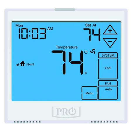 Pro1 Iaq Non-Programmable Thermostat, 7, 5-1-1 Programs, 3 Heat Pump or 2 Conventional H 2 C, Wall Mount T955