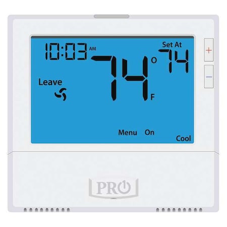 Pro1 Iaq Non-Programmable Thermostat, 7, 5-1-1 Programs, 1 H, 1 C, Wall Mount, Hardwired/Battery, 24VAC T805