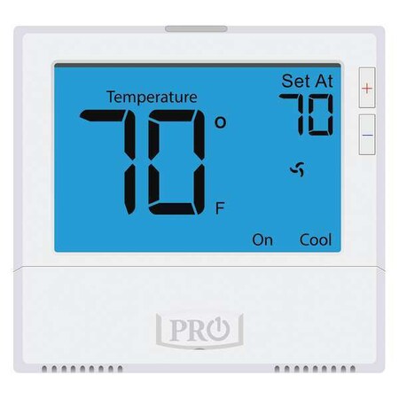 Pro1 Iaq Non-Programmable Thermostat, 1 H 1 C, Wall Mount, Hardwired/Battery, 18 to 30VAC T801