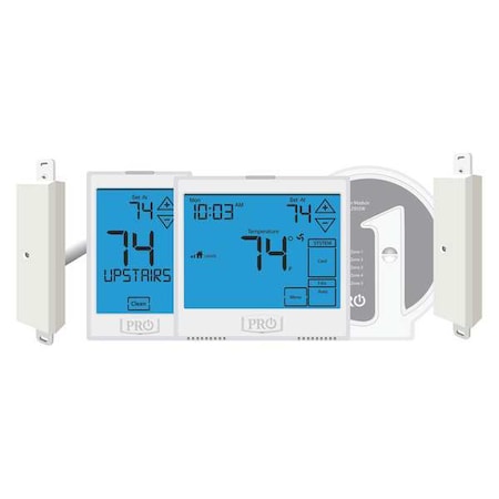 Pro1 Iaq Universal Wireless 2-Zone Thermostat Kit, 44Deg to 90 Deg F, 24V AC Z2K955WDA