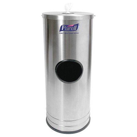 Purell Wipes Stainless Steel Floor Stand Dispenser, Silver 9115-DS1C