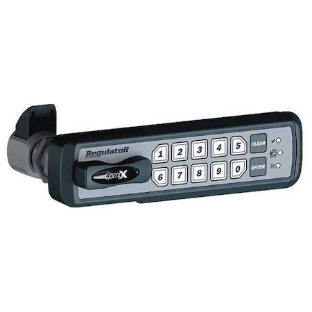 Compx Regulator Elect Keyless Lock, Keypad, 1 1/2 in H REG-S-R-3-BLK