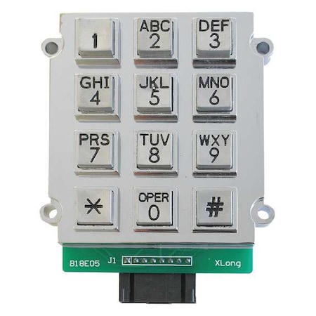 Hubbell Gai-Tronics Keypad, Steel, Stainless Steel, Accessory 51035-005A