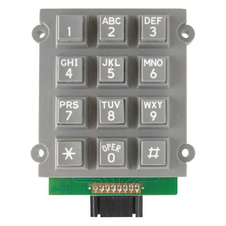 Hubbell Gai-Tronics Keypad, Plastic, Gray, Accessory 51035-011