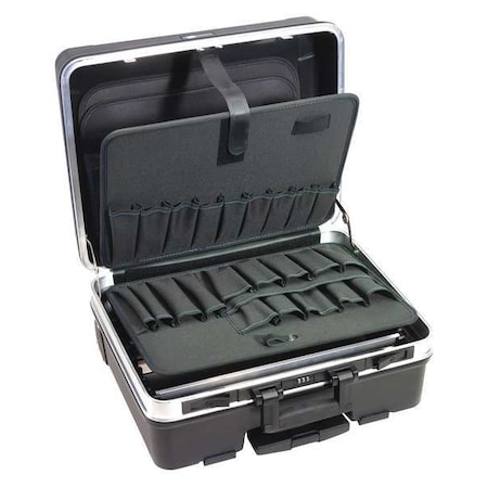 Westward Tool Case with 38 compartments, Plastic, 20 1/4 in H x 17 3/8 in W 45KK80