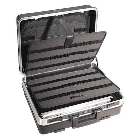 Westward WESTWARD Tool Case, Plastic, Black, 16-1/2 in W x 8 in D x 19-3/4 in H 45KK77