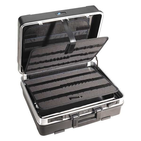 Westward Tool Case with 38 compartments, Plastic, 20 1/4 in H x 17 3/8 in W 45KK79