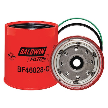 Baldwin Filters Fuel Filter, 4-1/16 in. Lx3-3/4 in. dia. BF46028-O