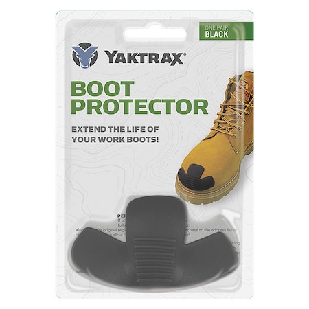 YAKTRAX Boot Protector, Polyurethane, Black, Includes Applicator and Glue, Universal Size 08402