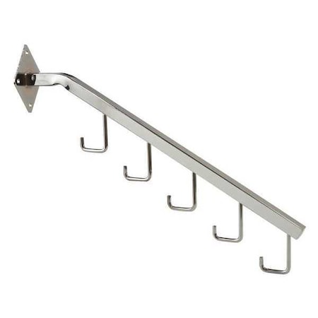 Econoco Add-On Hook Waterfall 18"L, Chrome, 24PK TB/5H