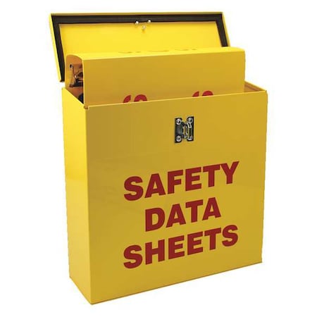 Accuform Document Box, Safety Data Sheets, Powder Coated Steel, 13 1/2 in W, 13 1/2 in H ZRS367