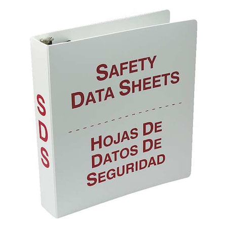 Accuform Binder, SDS Safety Data Sheets, Plastic, 10 3/4 in W, 12 in H SBZRS632