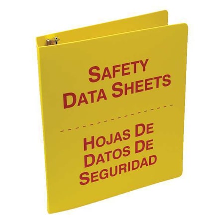 Accuform Binder, SDS Safety Data Sheets/Pliegos De Datos Sobre Seguridad, Plastic, 12 1/2 in W, 12 in H SBZRS643