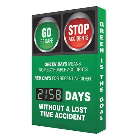 Accuform Electronic Scoreboard, 28 in H x, 20 in W, Aluminum SCK102