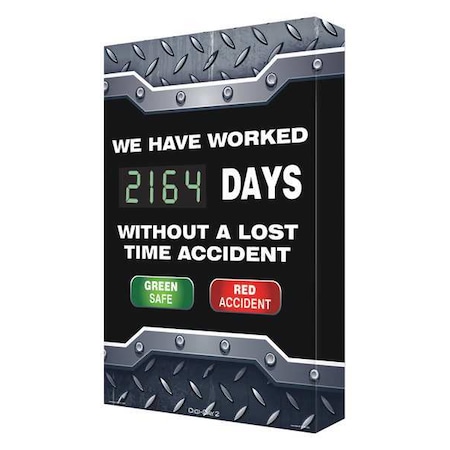 Accuform Electronic Scoreboard, 28 in H x, 20 in W, Aluminum SCK104