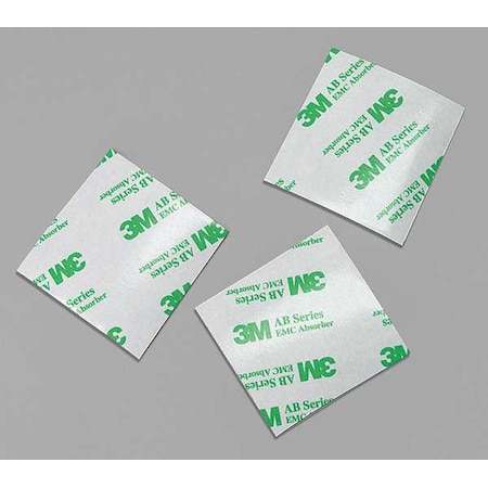 3M EMI Absorber, 2 x 2 In, 10 mil, Gray, PK5 AB5010