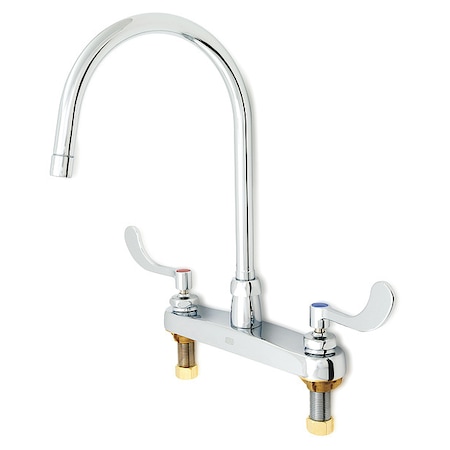 Zurn Gooseneck Kitchen/Bathroom Faucet, Manual, 8" Mount, 2 Hole Commercial Z871C4-XL