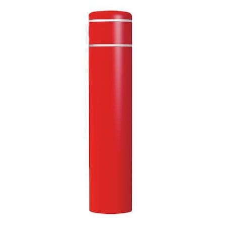 Zoro Select Post Sleeve, 60 In H, Red with White Tape 4502RW