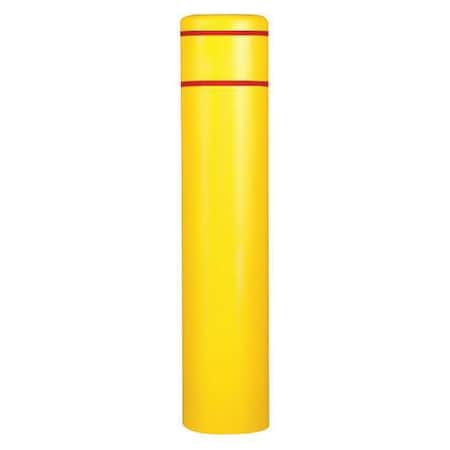 Zoro Select Post Sleeve, 60In H, Yellow with Red Tape 4502YR
