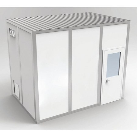 Porta-Fab 4-Wall Modular Cleanroom, 10 ft 1 3/4 in H, 12 ft 4 1/2 in W, 8 ft 4 1/2 in D, White 8CR812