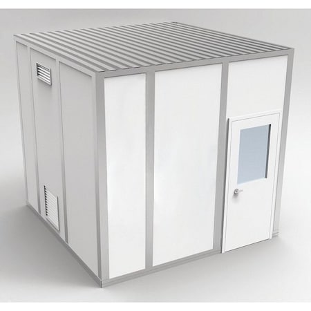 PORTA-FAB 4-Wall Cleanroom Modular In-Plant Office, 10 ft 1 3/4 in H, 10 ft 4 1/2 in W, 10 ft 4 1/2 in D 8CR1010