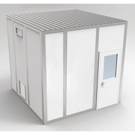 Porta-Fab 4-Wall Modular Cleanroom, 10 ft 1 3/4 in H, 10 ft 4 1/2 in W, 10 ft 4 1/2 in D, White 8CR1010
