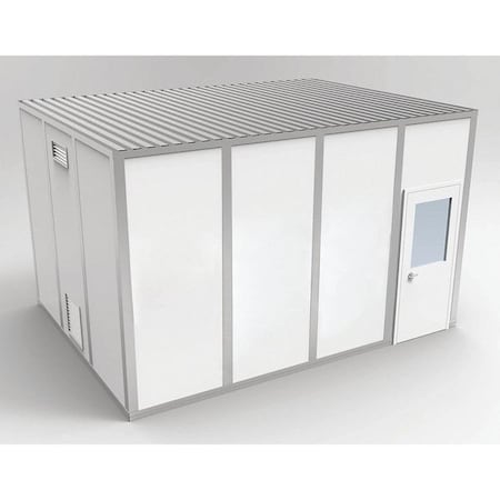 Porta-Fab 4-Wall Modular Cleanroom, 10 ft 1 3/4 in H, 16 ft 4 1/2 in W, 12 ft 4 1/2 in D, White 8CR1216