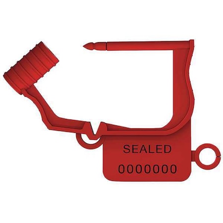 Universeal Padlock Seals, Red, Plastic, PK50 UFLEX RED50