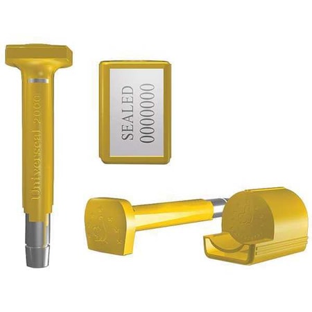 Universeal Bolt Seal 3-1/4" x 21/64", Steel, Yellow, Pk50 SHL YELLOW50