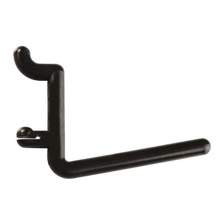 Functionaire Locking Pegboard Hooks, 2 in. L, Black, PK8 FH3-4