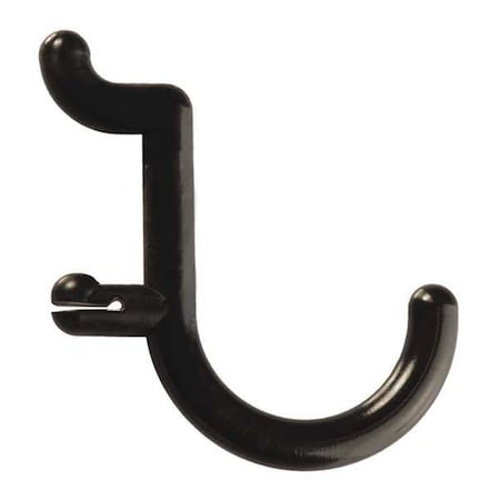 Functionaire Locking Pegboard Hooks, 1 in. L, Blk, PK25 25-FH1-4