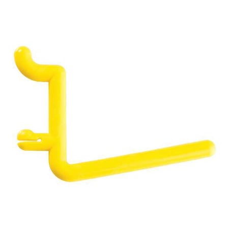 Functionaire Locking Pegboard Hooks, 2in.L, Yellow, PK25 25-FH3-2