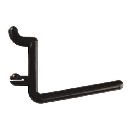 Functionaire Locking Pegboard Hooks, 2in.L, Black, PK25 25-FH3-4