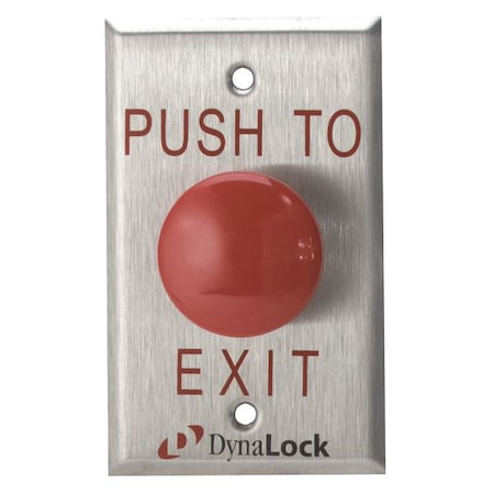 Dynalock Push to Exit Button, SS, Silver 6290 LED NR