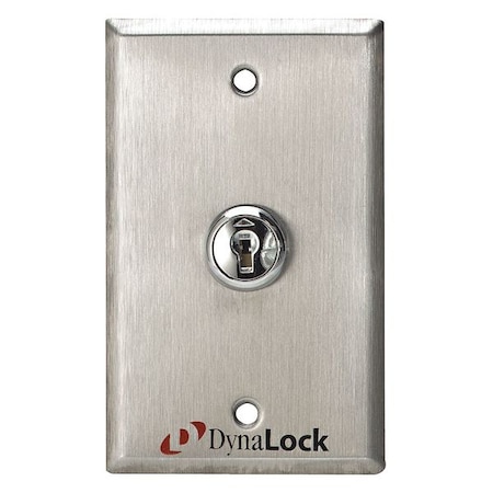 Dynalock Keyswitch, Silver, SS, 6A at 125VAC Amps AC 7050