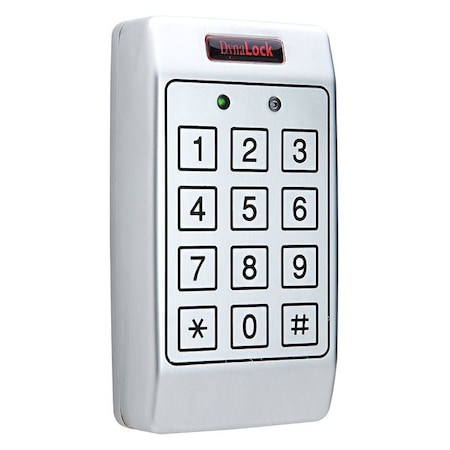 Dynalock Access Keypad, Steel, White, 4in. Hx3in. W 7300