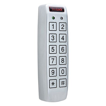 Dynalock Access Keypad, Steel, White, 6in. Hx2in. W 7350