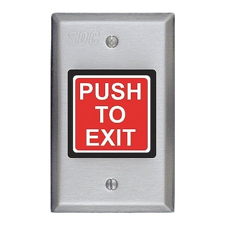 Sdc Push to Exit Button, 2-7/8 in. W 423U