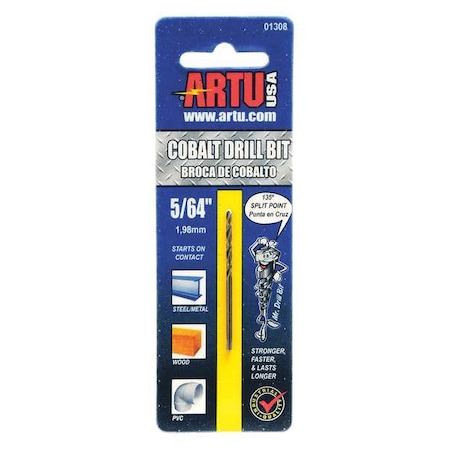 Artu 5/64" Cobalt Jobber Length Drill Bit 01308