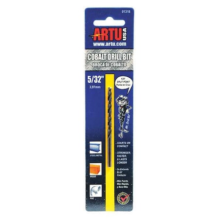 Artu 5/32" Cobalt Jobber Length Drill Bit 01318
