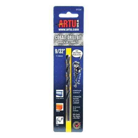 Artu 9/32" Cobalt Jobber Length Drill Bit 01334