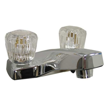Dominion Faucets Rigid Bathroom Faucet, Chrome, 2 Holes, Knob Handle 77-1005