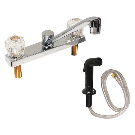 Dominion Faucets Low Arc Kitchen Faucet, Manual, 8" Mount, 3 Hole 77-1206