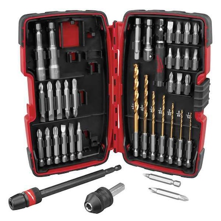 Milwaukee Tool 38 pc. Piece Screwdriver Bit Set, 1/4" 48-32-1500