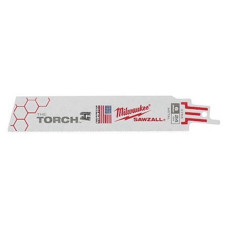 Milwaukee Tool 6" 24 TPI The Torch SAWZALL Blades (5 Pk) 48-00-5786