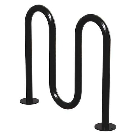 Madrax Bike Rack, Blk, (5) Bikes, 36 in. H, 3 in. W QS-H36-5-SF-B