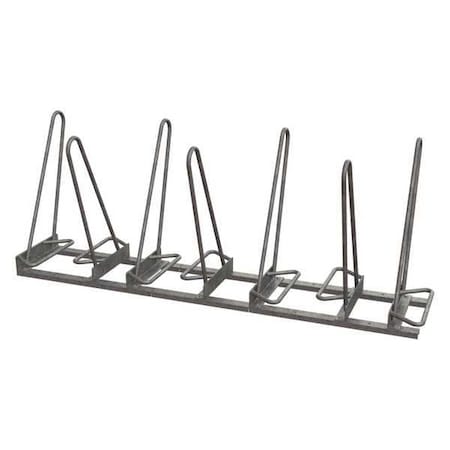 Madrax Bike Rack, Galv, (7)Bikes, 77in.L, 24-3/4inW SHK-DBL-7-G