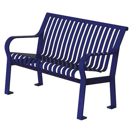 Thomas Steele Outdoor Bench, 48 in. L, 27-1/2 in. W, Blue CRB-4-VS-MBL