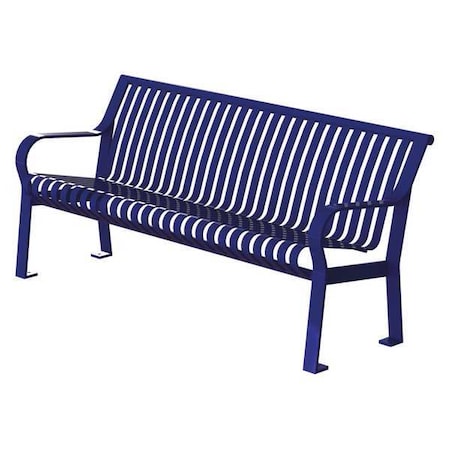 Thomas Steele Outdoor Bench, 71 in. L, 27-1/2 in. W, Blue CRB-6-VS-MBL